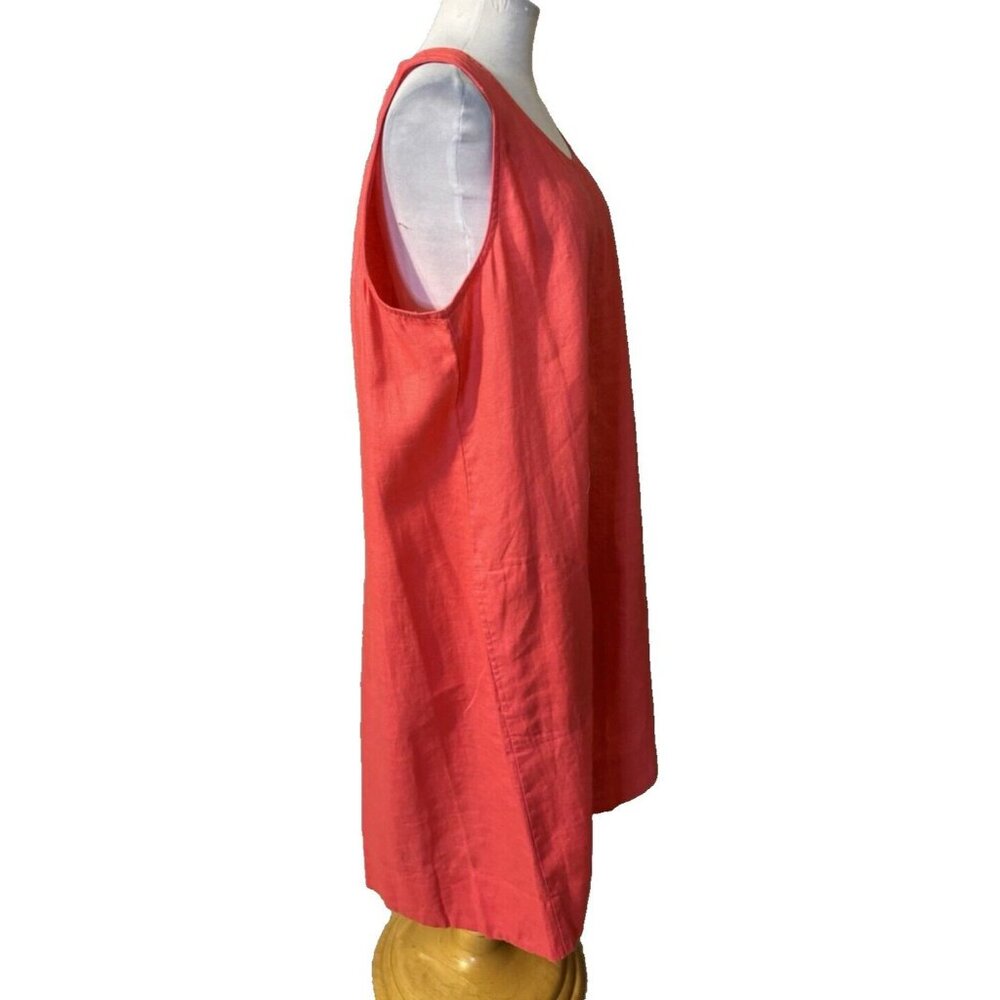 J Jill Linen A Line Shift Dress XL Extra Large Watermelon Pockets Washable NWT - Picture 5 of 12